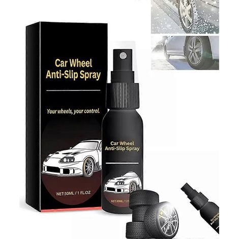 Lot de 3 sprays antidérapants pour jantes de voiture, 30 ml, pour le nettoyage des moyeux. (1/4)