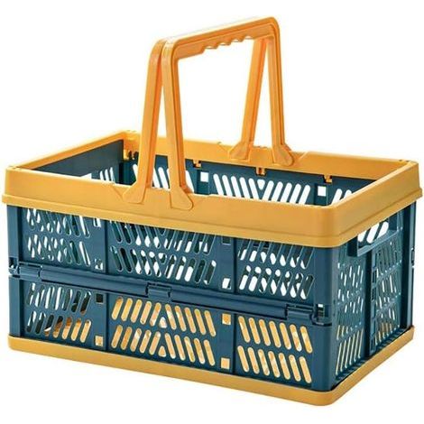 Faltbare Aufbewahrungsbox aus Kunststoff mit Griff, ideal für Familien-Camping und Picknicks – blau – Fei Yu (1/5)