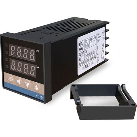 Thermostat Numérique, PID LED REX-C100 0 ℃ 1200 ℃ Régulateur de Température, AC 110V-220V Interrupteur de Thermostat pour Alimentation éLectrique (1/5)