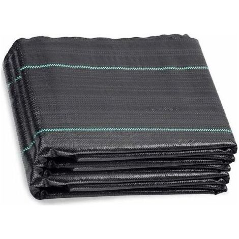 2M x 10M Toiles de Paillage, Toile Anti Mauvaises Herbes Jardin, Bache Noire Agricole, Barriere Anti Racine, Contre Les Mauvaises Herbes, Tissu Perméable à l'eau (1/5)