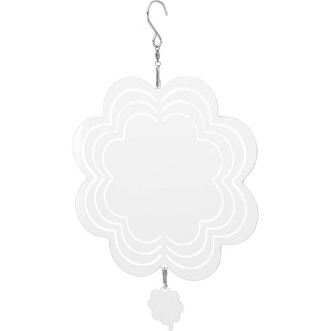 Carillon éolien vierge en aluminium à sublimation, à suspendre, pour la décoration extérieure de jardin ou de cour (200 x 200 x 1 mm). (1/5)