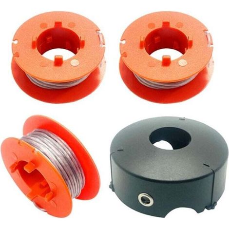 F016800175 Garnspule für Bosch Art 23 26 30 Easytrim und Combitrim, Pro-Tap Automatische flexible Garnspule, 8 m x 1,6 mm mit Abdeckung F016L71088 (3 Spulen + 1 Abdeckung)