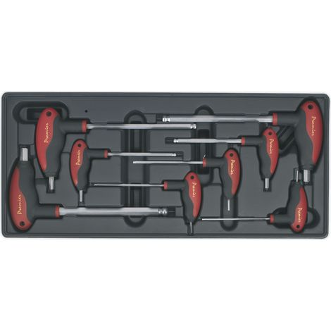 Sealey TBT06 Premier T-Handle Ball-End Hex Key Set with Tool Tray 8pc (1/2)