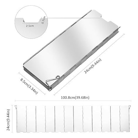 Aluminium Folding Plates for Camping Stove Outdoor Windshield for Gas Stove (1/4)