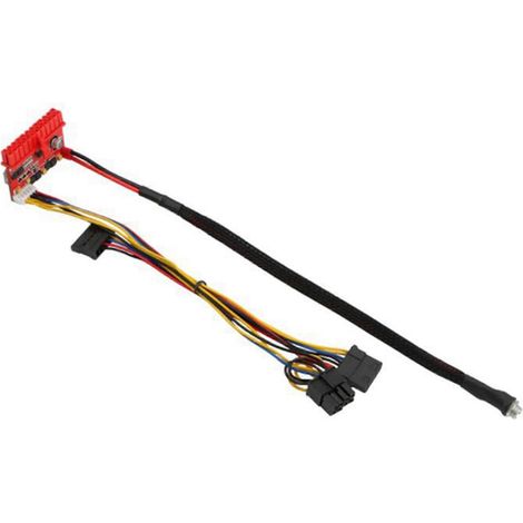 Alimentation automobile MINI ITX DC vers ATX 24 broches, large interface d'entrée (câbles RCA et VGA), câble audio RCA, câble VGA vers AV (1/4)