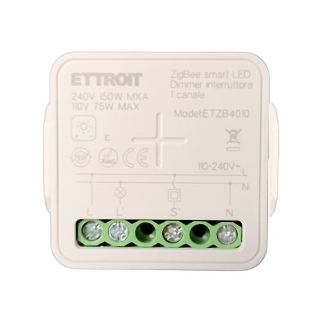 ETTROIT ETZB4010 MODULO RELÈ SMART WI-FI ZIGBEE TUYA 1 CANALE CON DIMMER CONTROLLO ON/OFF LUCI COMPATIBILE CON AMAZON ALEXA E GOOGLE HOME (1/5)