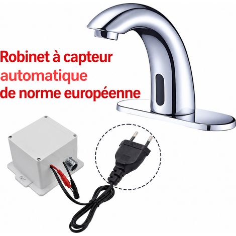 Robinet Lavabo Infrarouge Tout Cuivre robinet à capteur tout en cuivre alimentation secteur AC standard européen 1 × 1 × 1 cm 450 g – Livraison gratuite (1/5)