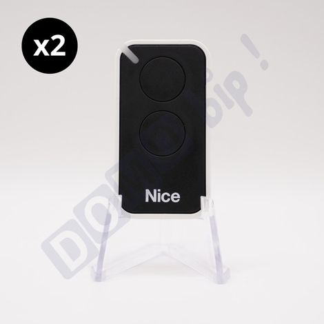 Lot de 2 télécommandes nice inti2 noir - émetteur à code tournant era inti 2 - 433.92 mhz (1/5)