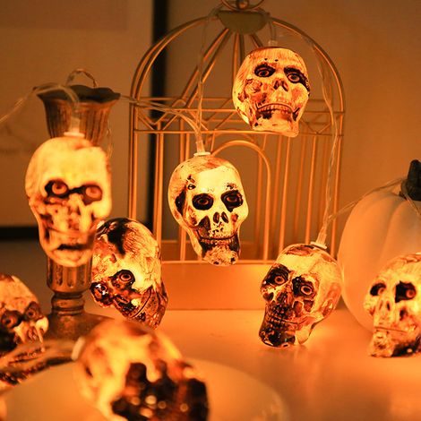 Guirlande Lumineuse Halloween - Design 3D Yeux - Étanche IP44 - Alimentation USB ou Piles AA - Pour Jardin, Cour, Intérieur, Fête Thème Halloween - 1 Pièce (1/5)