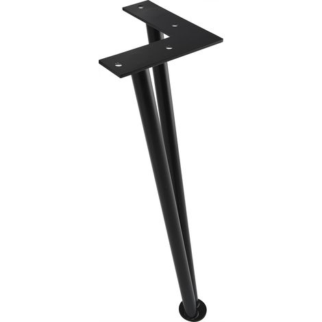 Simausrom Tischbein (Haarnadelfuß) Fuß ø 15 mm Länge 360 mm Stahl schwarz