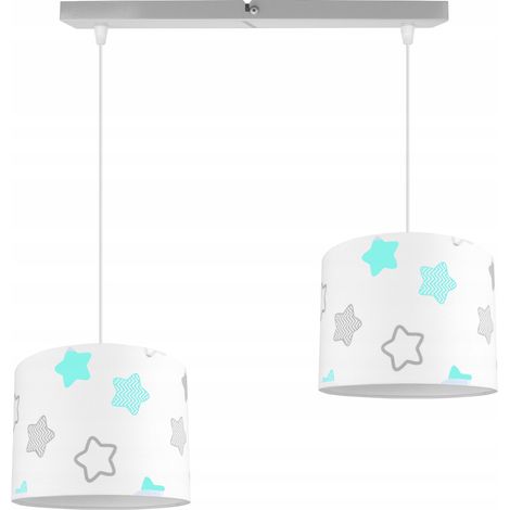 PLAFONNIER SUSPENDU LUSTRE ENFANT ABAT-JOUR (1/5)