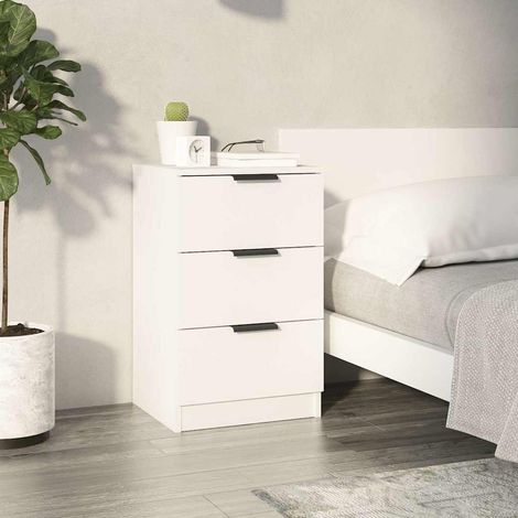 Table de chevet-Table de nuit Blanc 40x36x65 cm 988648 (1/5)
