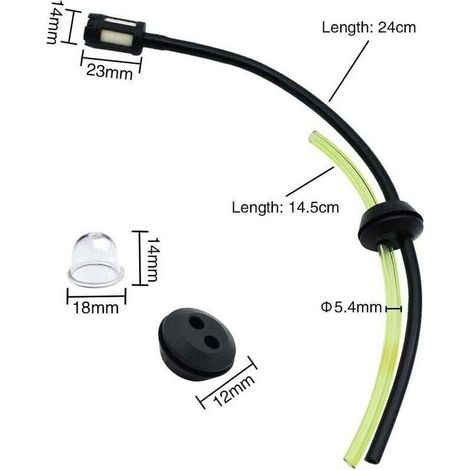 2 Ensembles Universels de Filtre à Essence avec Joint pour Durites de Tondeuses et Débroussailleuses – Compatible Réservoir Carburant (1/3)
