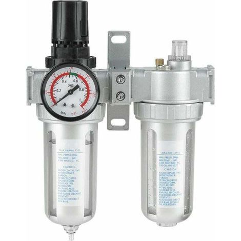 Filtre régulateur lubrificateur pour air comprimé,Régulateur de filtre de compresseur d'air, régulateur de filtre à air comprimé Combo Piège à humidité Lubrificateur d'eau d'huile SFC400 Filtre( (1/4)