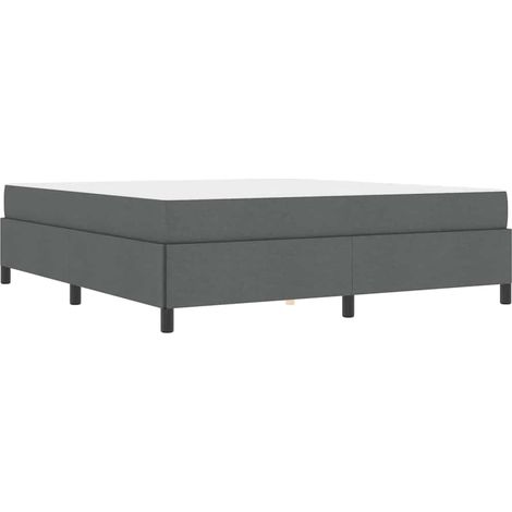 Cama tipo Box Spring Gris oscuro y Negro 180 x 200 cm (1/5)