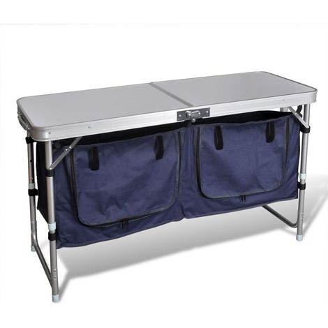Campingmöbel Stauraum aus Aluminium zusammenklappbar