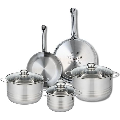 Ensemble de 2 Poêles de cuisson 24 et 28 cm et 3 faitouts 16, 20 et 24 cm Elo Profi Brillant (1/5)