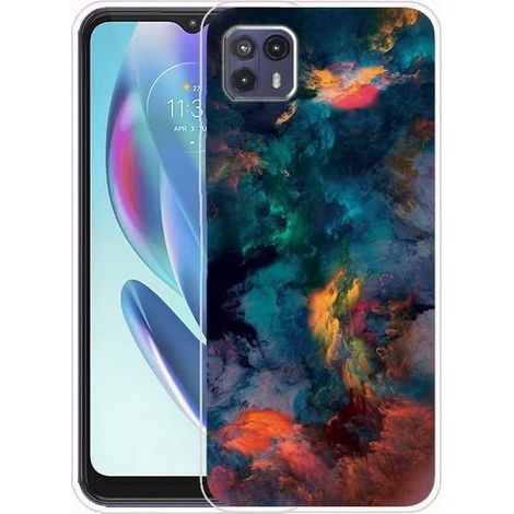 CUSTODIA PER MOTOROLA MOTO G50 5G MULTICOLORE IN SILICONE CON VETRO POSTERIORE 9H (1/4)