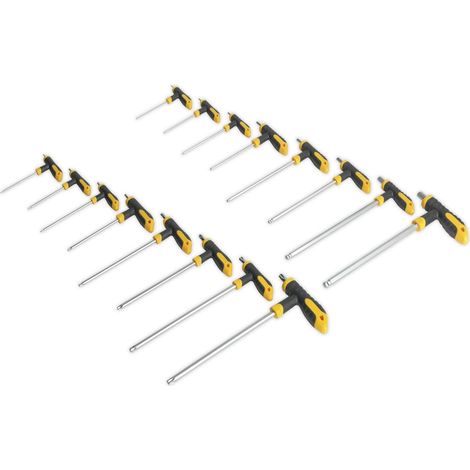 Sealey Siegen T-Handle TRX-Star & Hex Key Set 16pc S0916 (1/5)