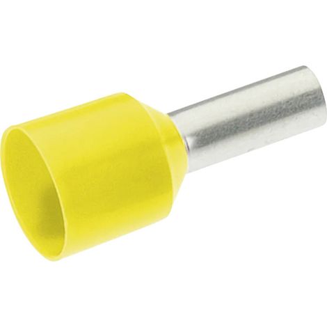 Cimco 187305 Aderendhülse 6 mm² Teilisoliert Gelb 100 St.