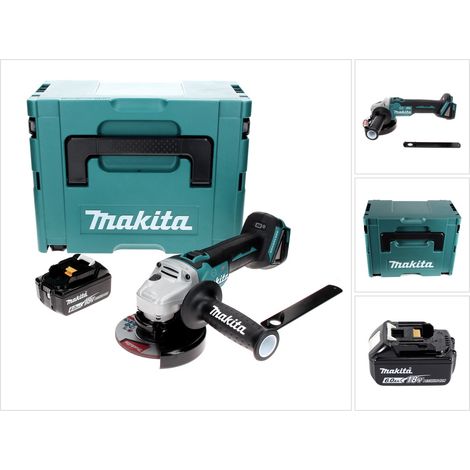 Makita DGA 506 G1J Amoladora angular sin cable 18 V 125 mm sin escobillas + 1x batería recargable 6,0 Ah + Makpac - sin cargador (1/5)