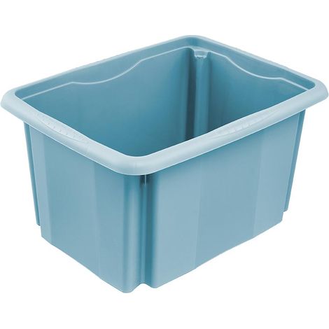 KEEEPER BOÎTE DE RANGEMENT AVEC SYSTÈME DE ROTATION/EMPILAGE, 38 X 28,5 X 20,5 CM, 15 L, EMIL, NORDIC BLUE 1054668000000 (1/5)