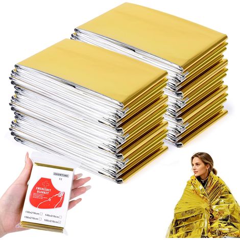 3pcs Couverture de Survie Thermiques d'urgence 210 160cm (1/5)
