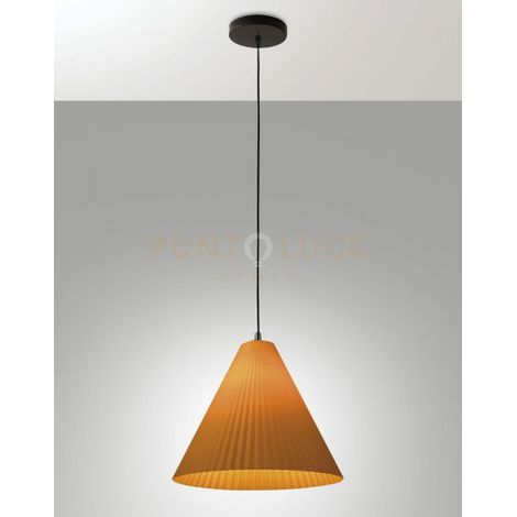 Lampadario Cone Sospensione Senape 1 Luce Fabas Design Moderno per Interni