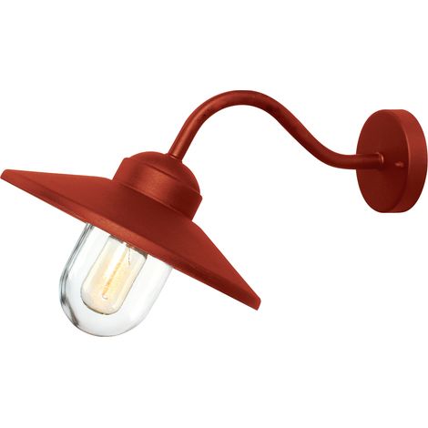 Applique esterna industriale rossa E27 IP44 Klampenborg (1/5)