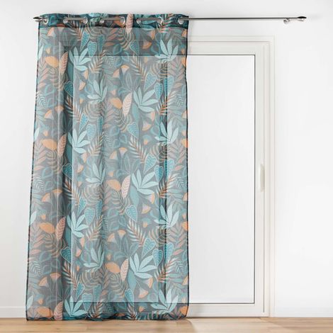 Voilage a oeillets 140 x 240 cm voile sablé Tilda Vert (1/4)
