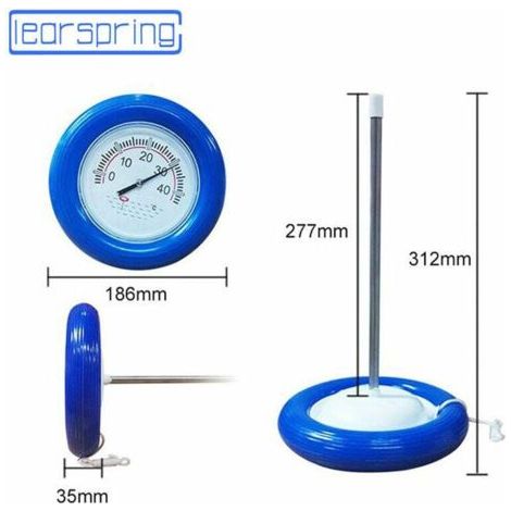 Nazalus-Vente chaude-Thermomètre piscine flottant pneu Grand testeur de température de thermomètre à eau à détection d'eau flottante à tête ronde (1/5)