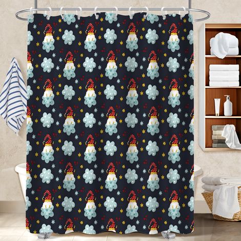 Voile de douche polyester 180x180 poids lesté rideau séchage rapide pour cacher un carrelage un peu vieillot (1/5)