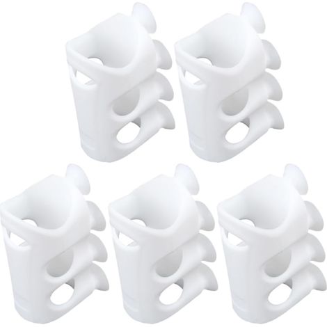 Support de pommeau douche à ventouse en silicone blanc Healeved 5 pièces , sans clous , facile insta