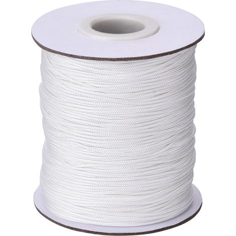 1.0mm White Braided Shade Rope for Aluminum Blind Curtain, Gardening and Craft Factory, 109 Rods/Roll (1/5)