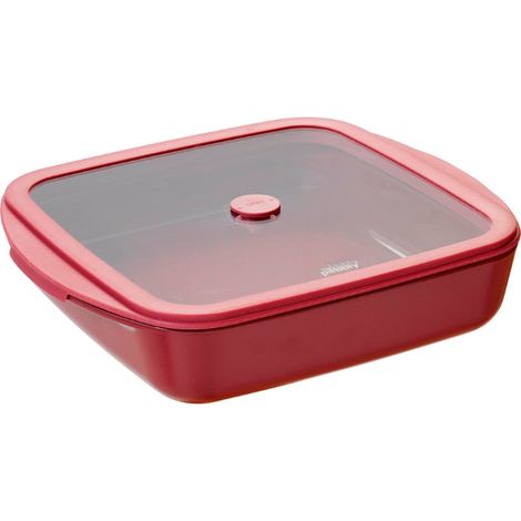 Plat à four carré 1.6l + couvercle - Pebbly - 40-PKV079 (1/3)