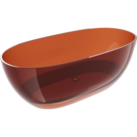 Mexen Pure Earth freistehende transparente Badewanne 170 x 80 cm, Chromabfluss - 58071708005 (1/5)