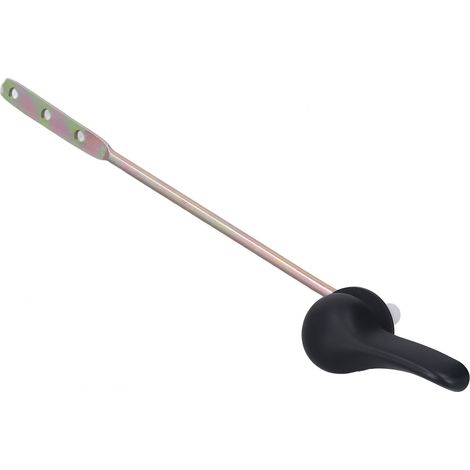 Poussoir de chasse d'eau latéral en alliage de zinc noir pour remplacement de WC, adapté à la salle de bain domestique.