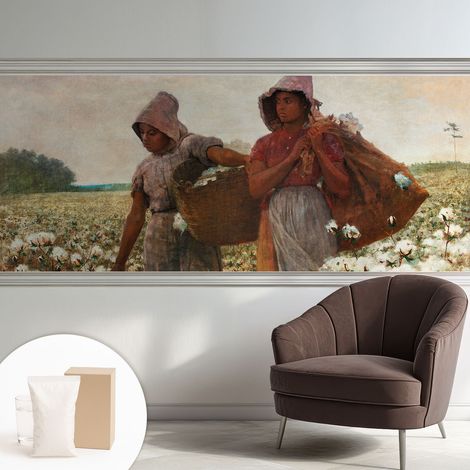 Papier peint intissé avec imprimé pour décoration intérieure pour rénovation a motif - Colle incluse gratuite Travail aux champs 250x104 cm (1/5)
