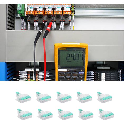 Connecteur de fil Y614G 1 entrée 4 sorties 0,5-6 mm², répartiteur rapide, 41 A 450 V, vendu par paquets de 10. (1/5)