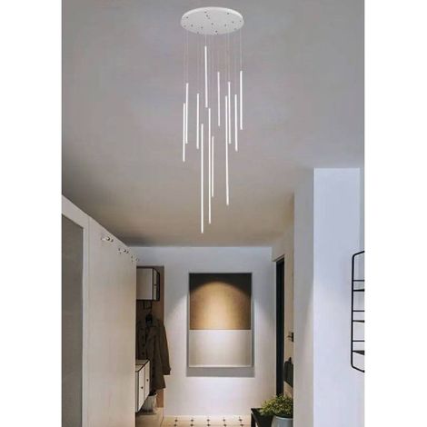 TrAdE Shop Traesio - Lampadario Sospeso 105w Moderno Pendenti Led Bianco Luce 6500k 4000k 3000k Lp-45b - -Bianco Freddo -