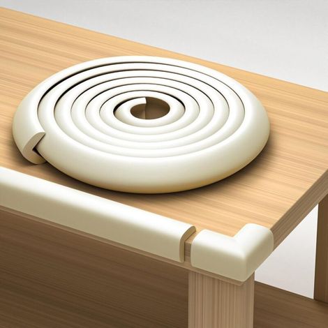 Protections de bord et d'angle de meubles Ensemble de protection pour bébé et enfant, non toxique et sans danger pour la table, la cheminée, le comptoir Blanc