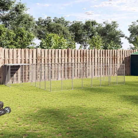 Hundezwinger Silbern 15,73 m² Stahl (1/5)
