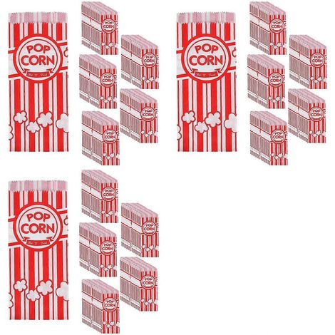 Sachets à popcorn en papier (paquet de 300), étanches et résistants à l'huile, contenants à popcorn en papier jetables, compatibles avec les fêtes. (1/5)