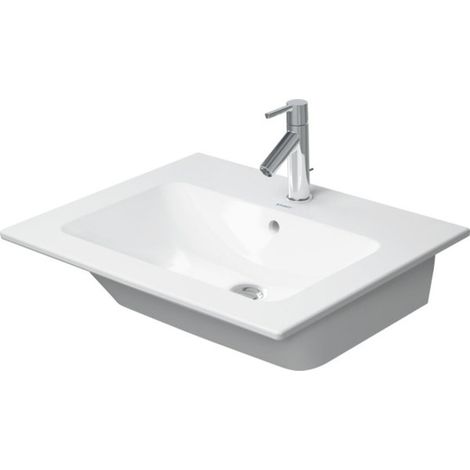 Duravit ME by Starck mueble lavabo con plato rebosadero 630x490mm sin orificio para grifería blanco (1/3)
