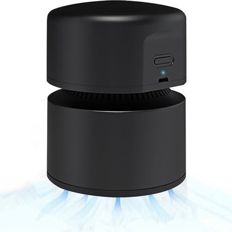 Aspirateur de Table, Aspirateur de Bureau, USB Rechargeable, 120 Minutes D'autonomie, Fonction D'arrêt Automatique, Aspirateur de Table sans Fil à 360° pour école, Bureau, Maison, Noir (1/5)