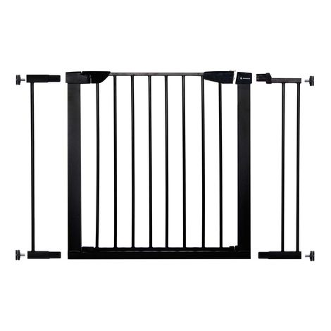 Barriera per scale 75-103 cm, cancelletto telescopico, di sicurezza, colore nero (1/5)