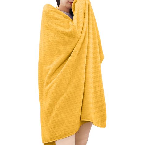 Drap de bain pour salle de bain, douche, piscine, chambre étudiante, doux et absorbant, 70 x 140 cm
