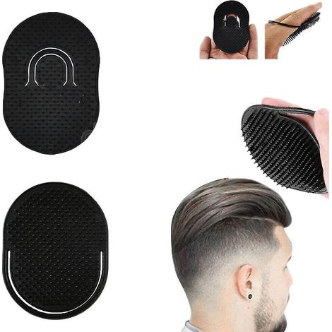 Lot de 3 peignes à cheveux de poche pour hommes, brosse à barbe et moustache, massage du cuir chevelu, shampoing, voyage - L-L (1/5)