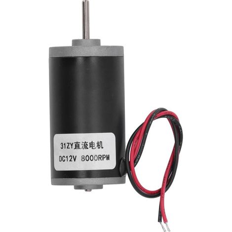 12-V-Gleichstrom-Permanentmagnetmotor, reversibel, im Uhrzeigersinn/gegen den Uhrzeigersinn, hohes Drehmoment, hohe Drehzahl, 8000 U/min (1/5)