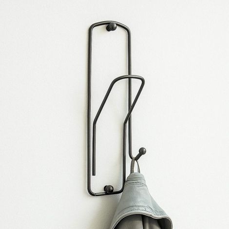 Designer Kleiderhaken "Büroklammer" 32 cm Garderobe Wandhaken Haken aus Metall / Farbe: Chrome